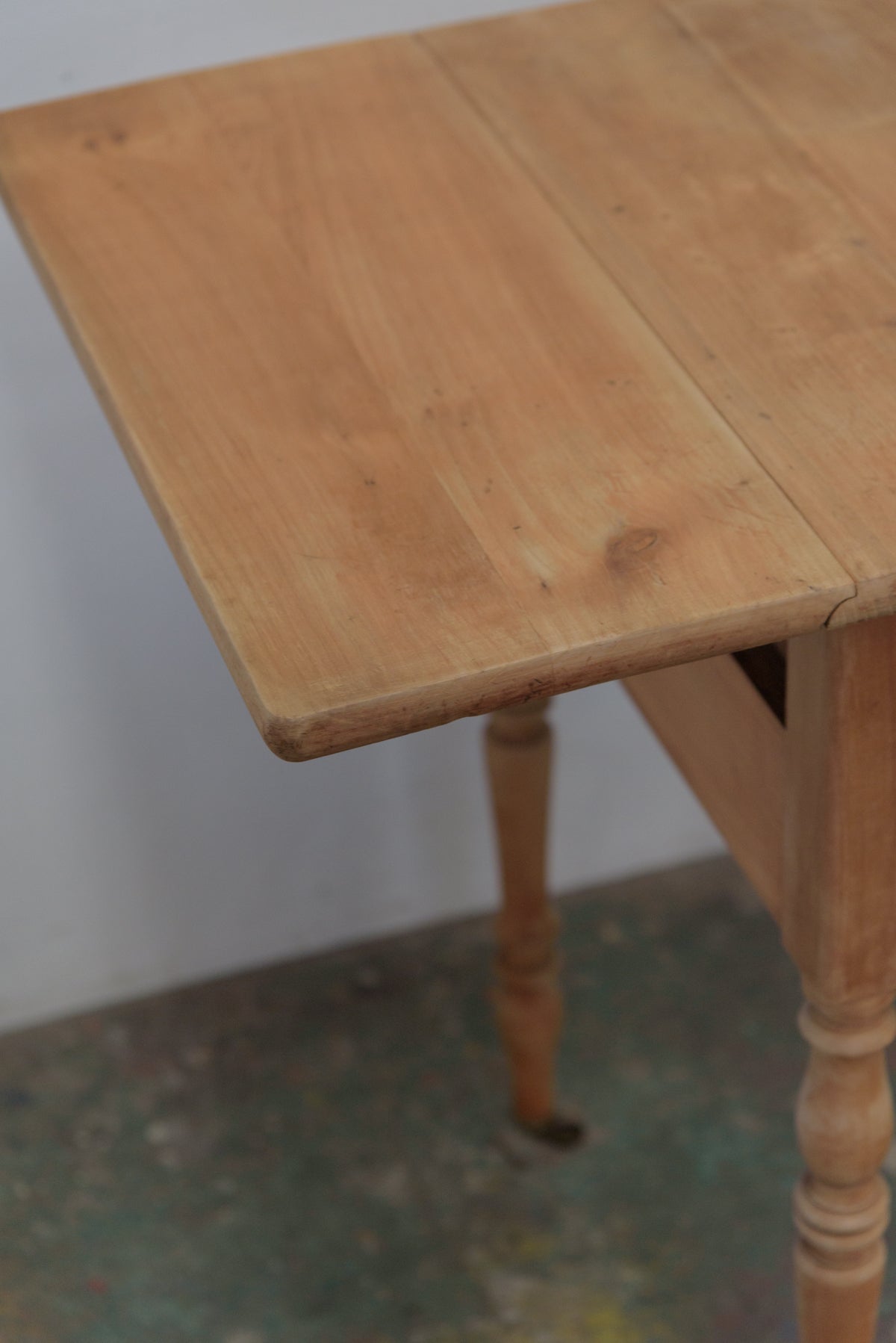 8213 butterfly table | belgiumアンティーク 木製 無垢 塗装剥離