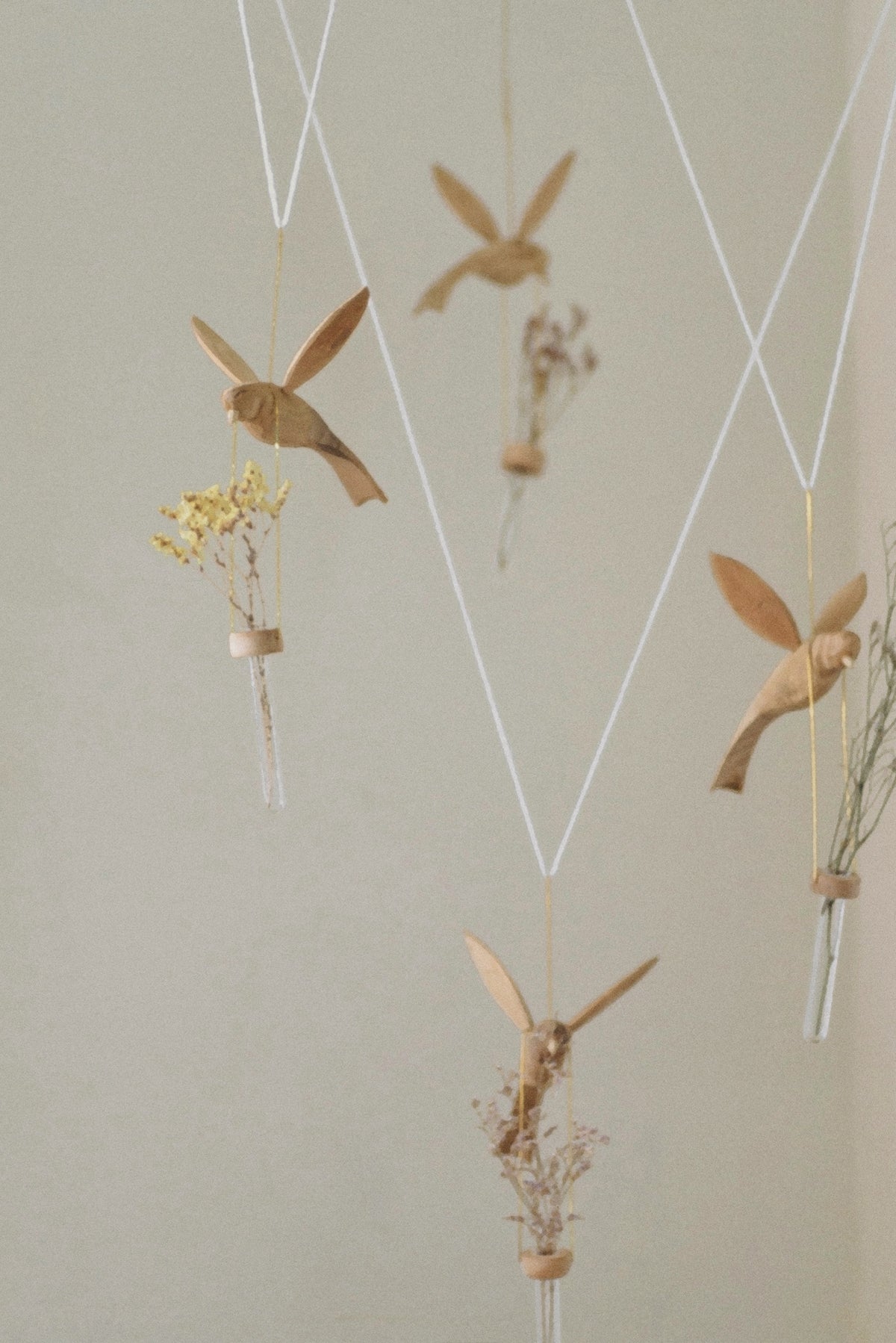 flower vase 'bird' | アンティークkrank-original 木製 無垢 塗装剥離